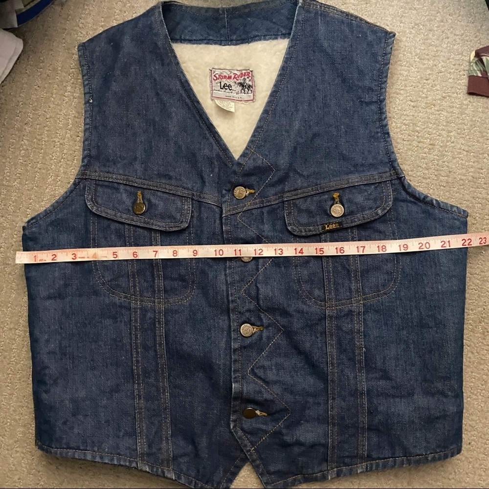 Vintage Storm Rider Lee Denim Sherpa Vest - Picture 6 of 6